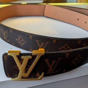 Louis Vuitton LV Initials Women's Belt, brown/gold